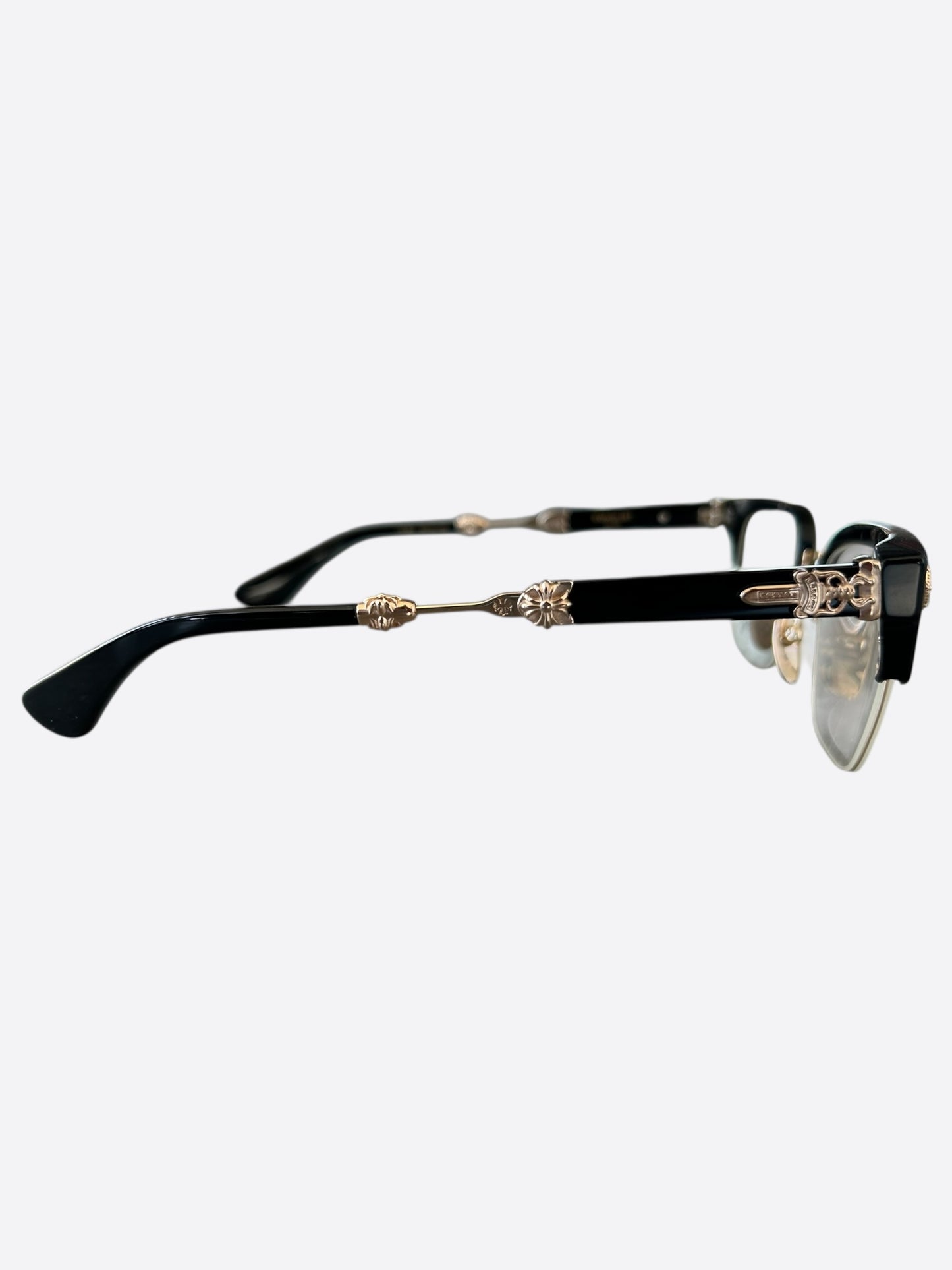 Chrome Hearts Black & Gold Evagilist Glasses