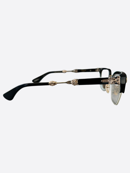 Chrome Hearts Black & Gold Evagilist Glasses