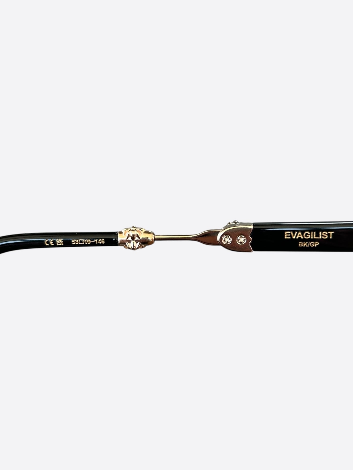 Chrome Hearts Black & Gold Evagilist Glasses