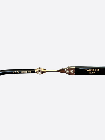 Chrome Hearts Black & Gold Evagilist Glasses