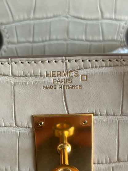Hermes Beton Crocodile Birkin 30