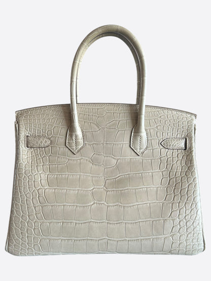 Hermes Beton Crocodile Birkin 30