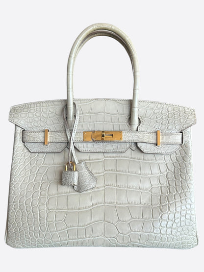 Hermes Beton Crocodile Birkin 30