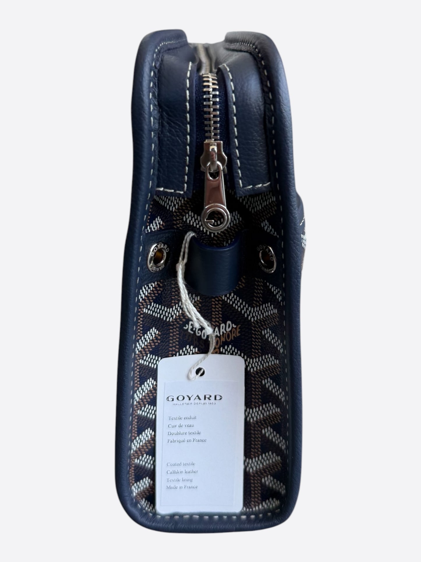 Goyard Navy Jouvence MM Toiletry Bag