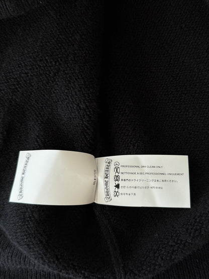 Chrome Hearts Black & White Floral Cashmere Zip Up Hoodie