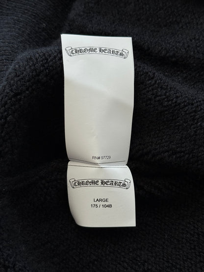 Chrome Hearts Black & White Floral Cashmere Zip Up Hoodie