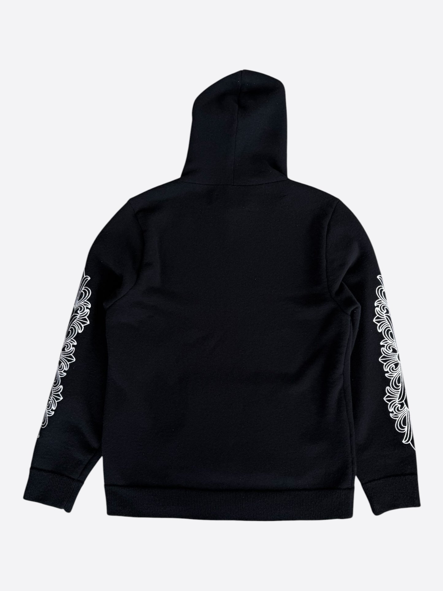 Chrome Hearts Black & White Floral Cashmere Hoodie