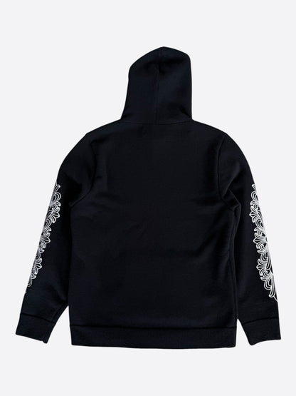 Chrome Hearts Black & White Floral Cashmere Hoodie