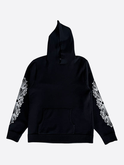 Chrome Hearts Black & White Floral Cashmere Hoodie