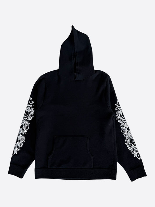 Chrome Hearts Black & White Floral Cashmere Hoodie