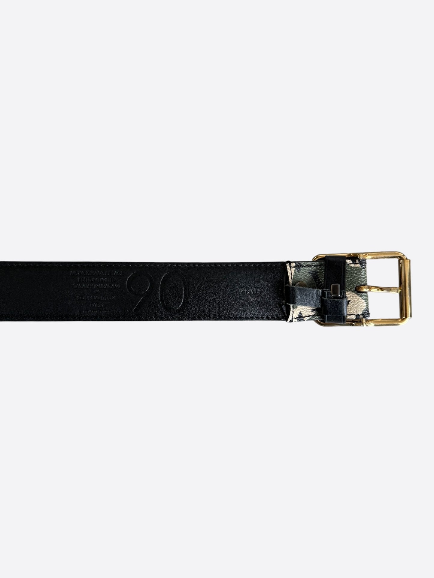 Louis Vuitton Takashi Murakami Green Camouflage Monogram Belt