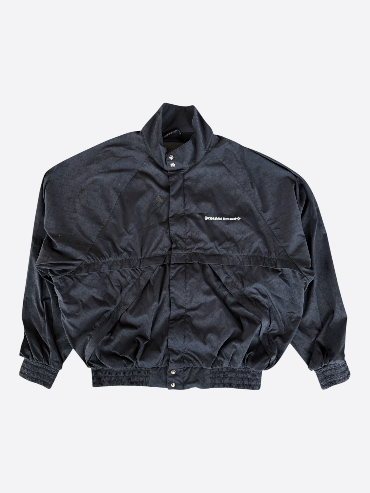 Chrome Hearts Black Cross Patch Jacquard Match Point Windbreaker