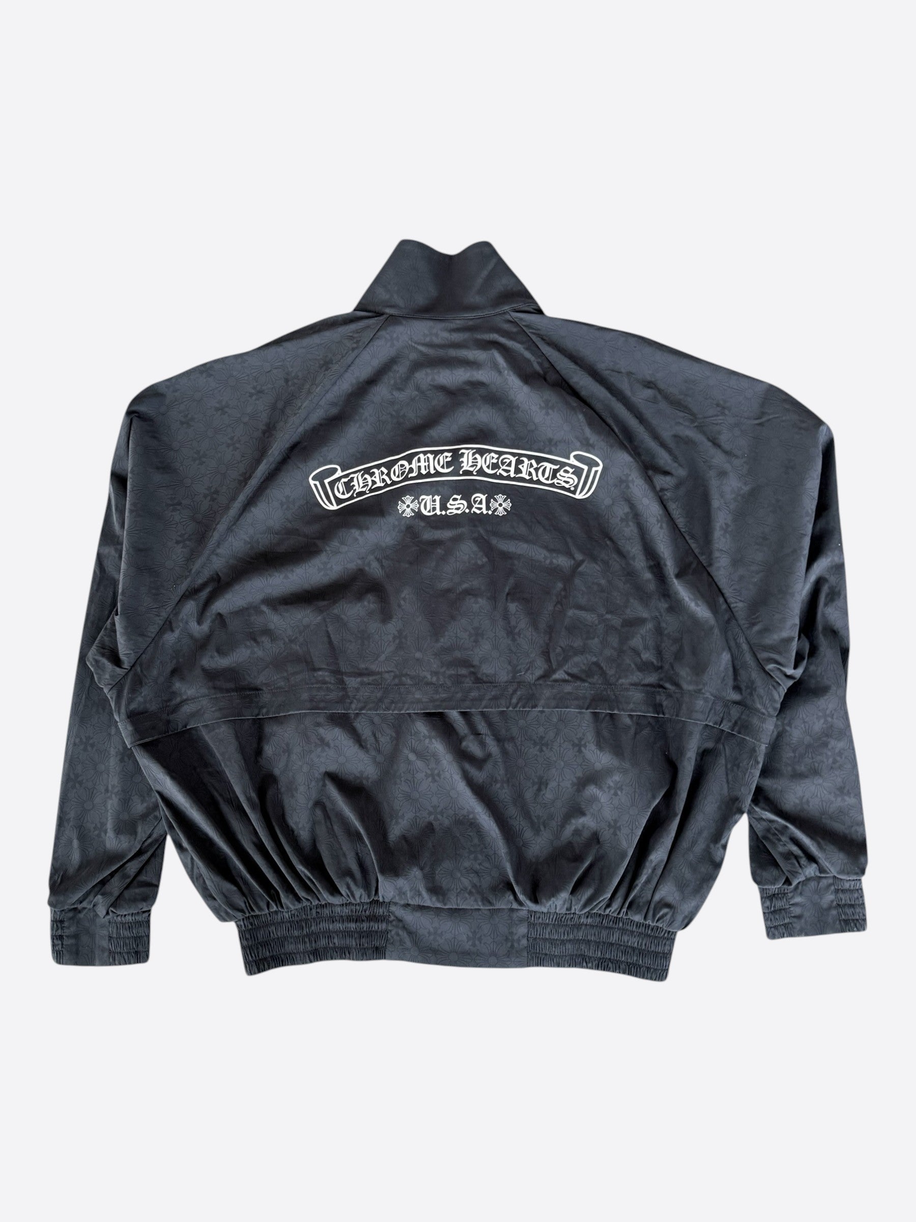 Chrome Hearts Black Cross Patch Jacquard Match Point Windbreaker
