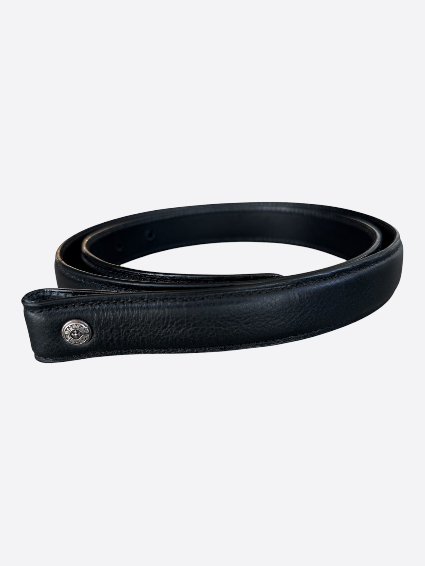 Chrome Hearts Black Leather Belt
