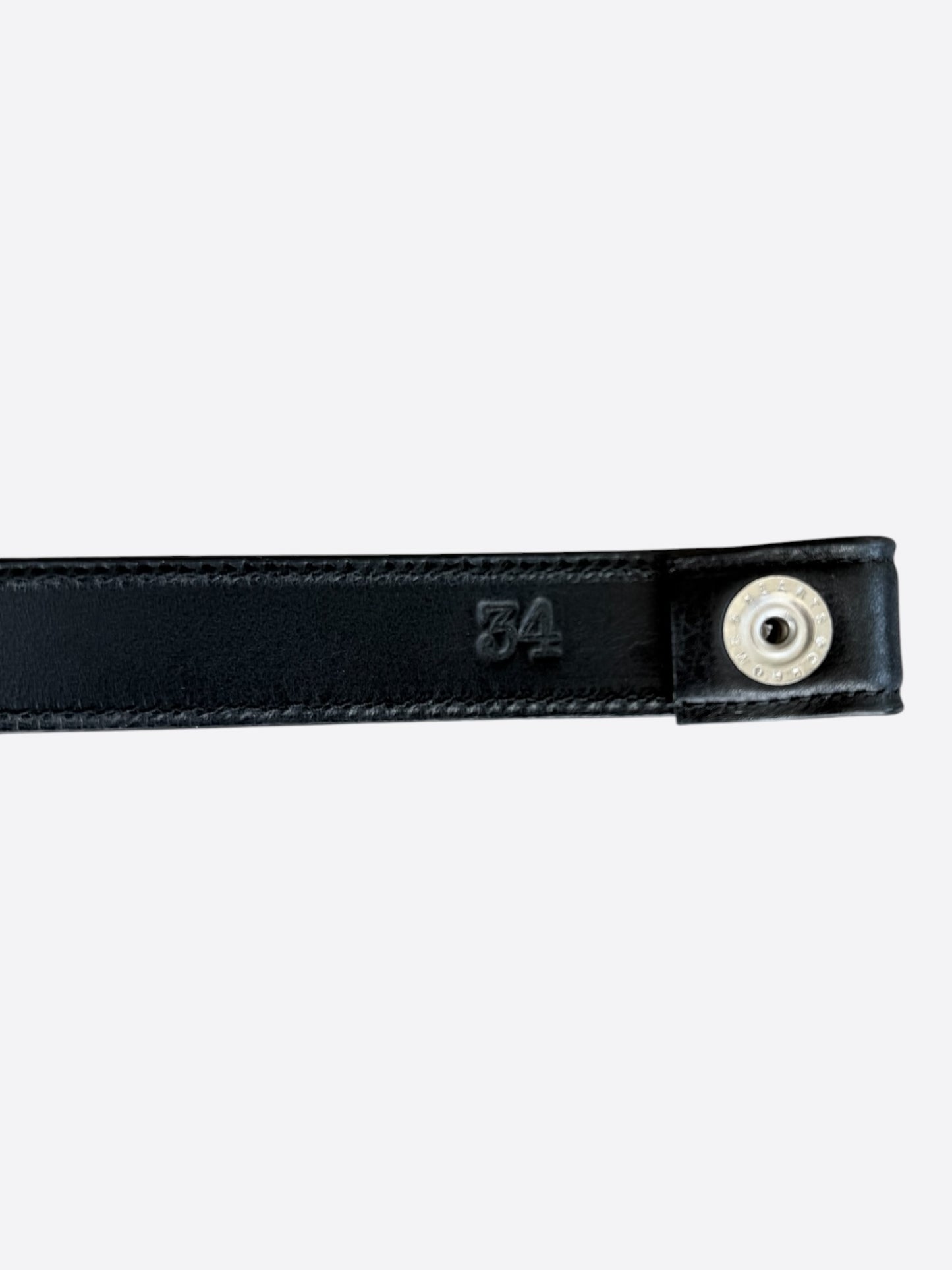 Chrome Hearts Black Leather Belt