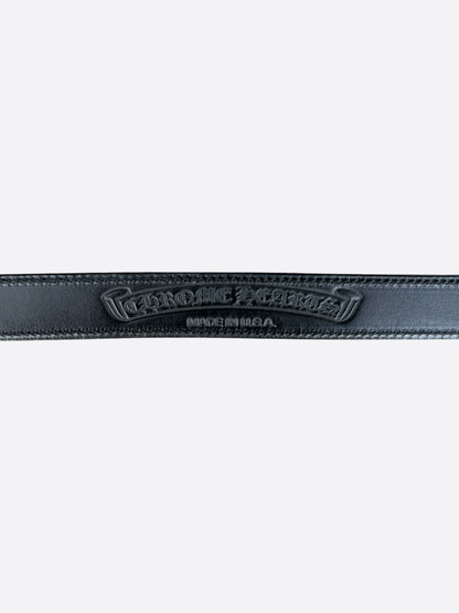 Chrome Hearts Black Leather Belt