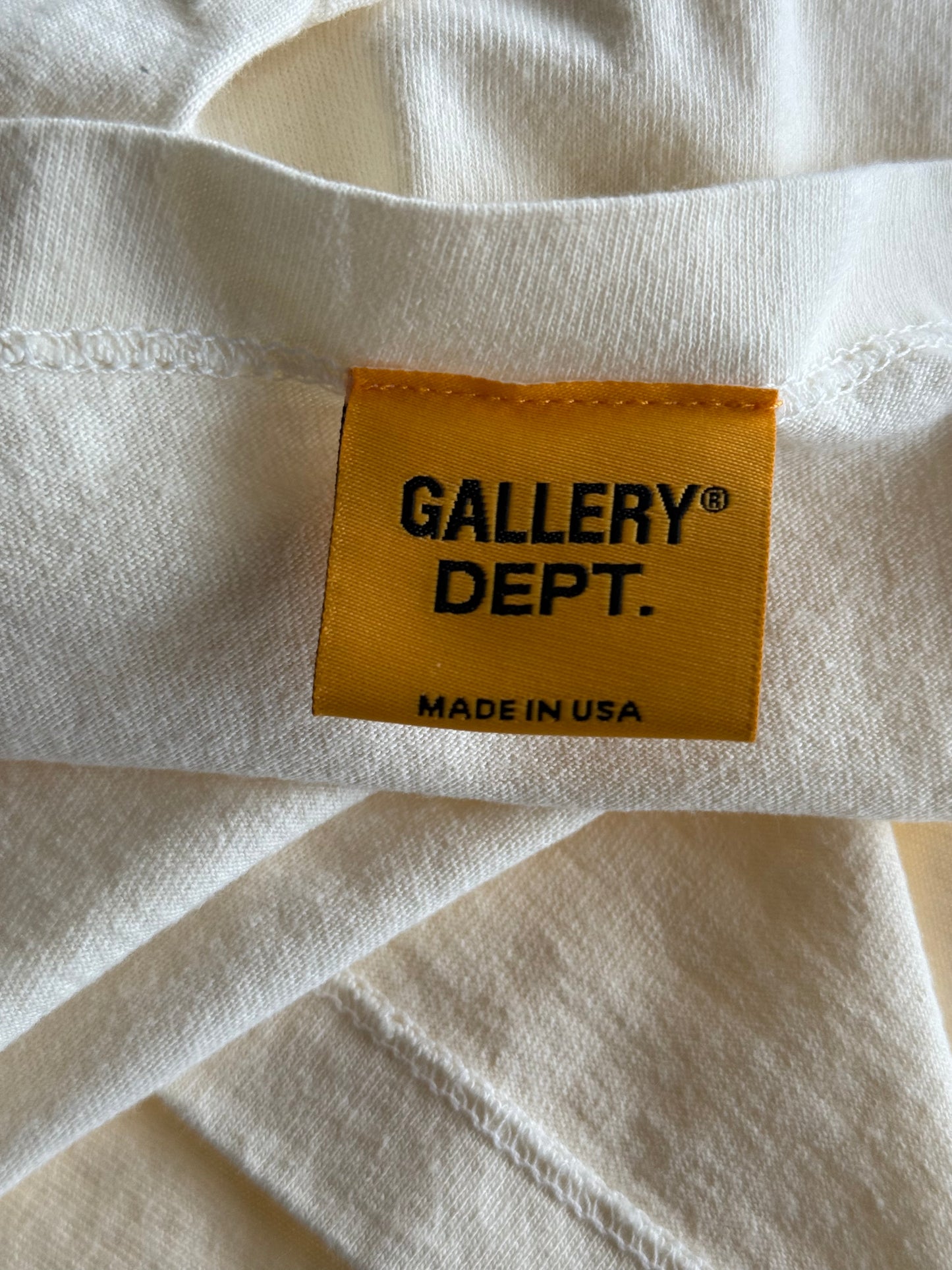 Gallery Dept Cream & Blue French Logo Longsleeve T-Shirt