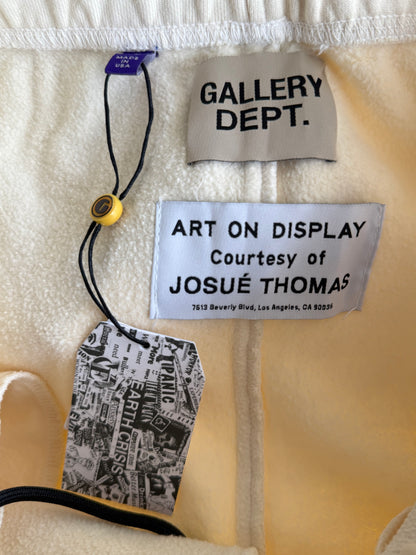Gallery Dept Cream & Black Dept Logo Sweatpants