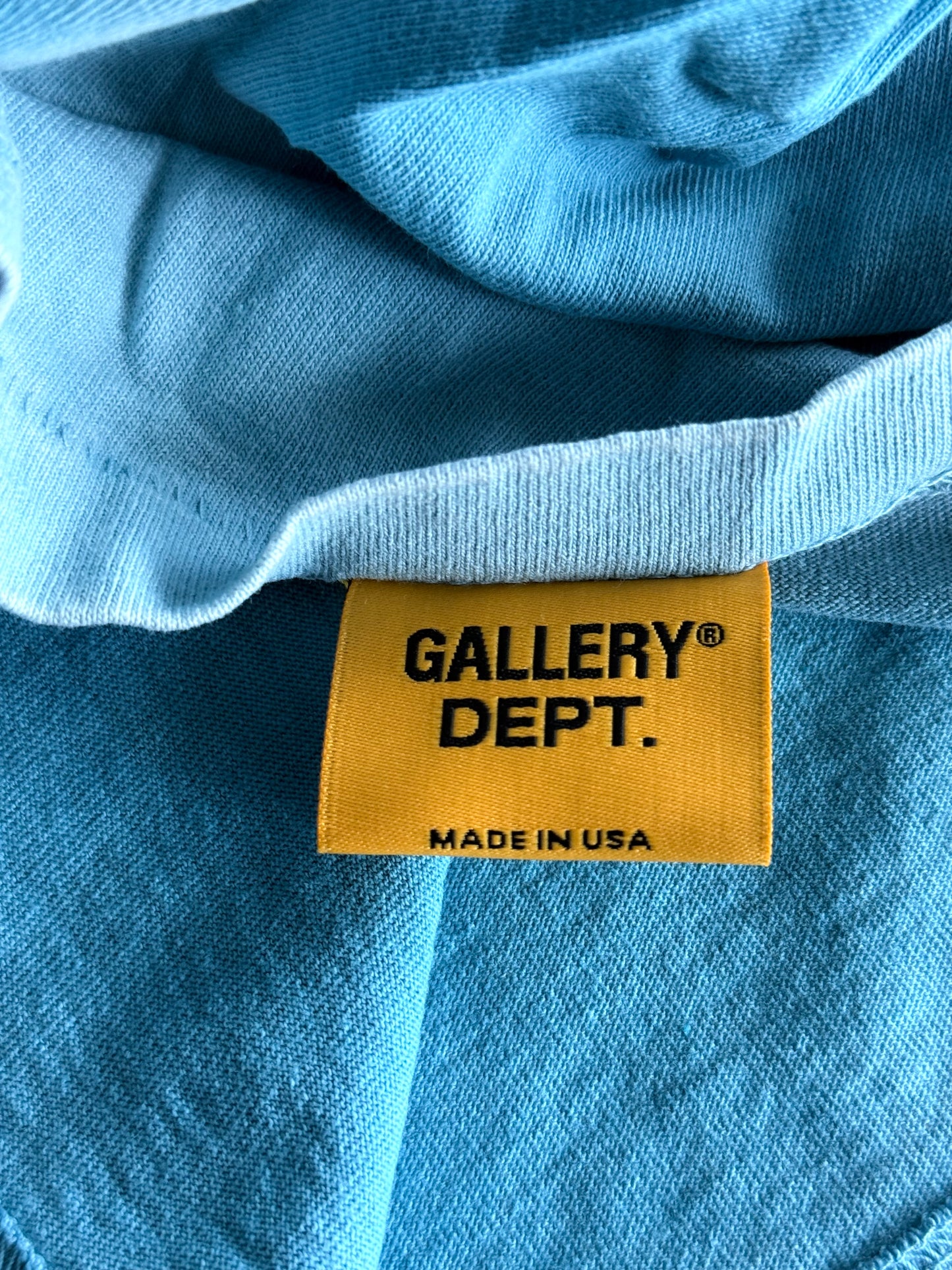 Gallery Dept Faded Blue & Black French Logo Longsleeve T-Shirt