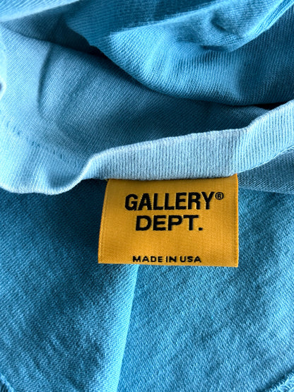 Gallery Dept Faded Blue & Black French Logo Longsleeve T-Shirt