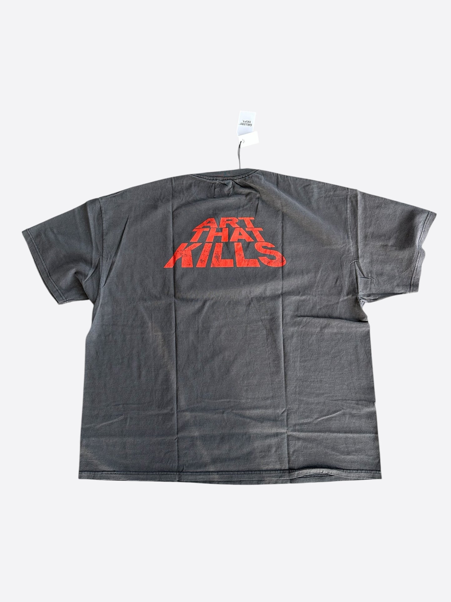 Gallery Dept Washed Black & Red Art That Kills Stack Logo T-Shirt