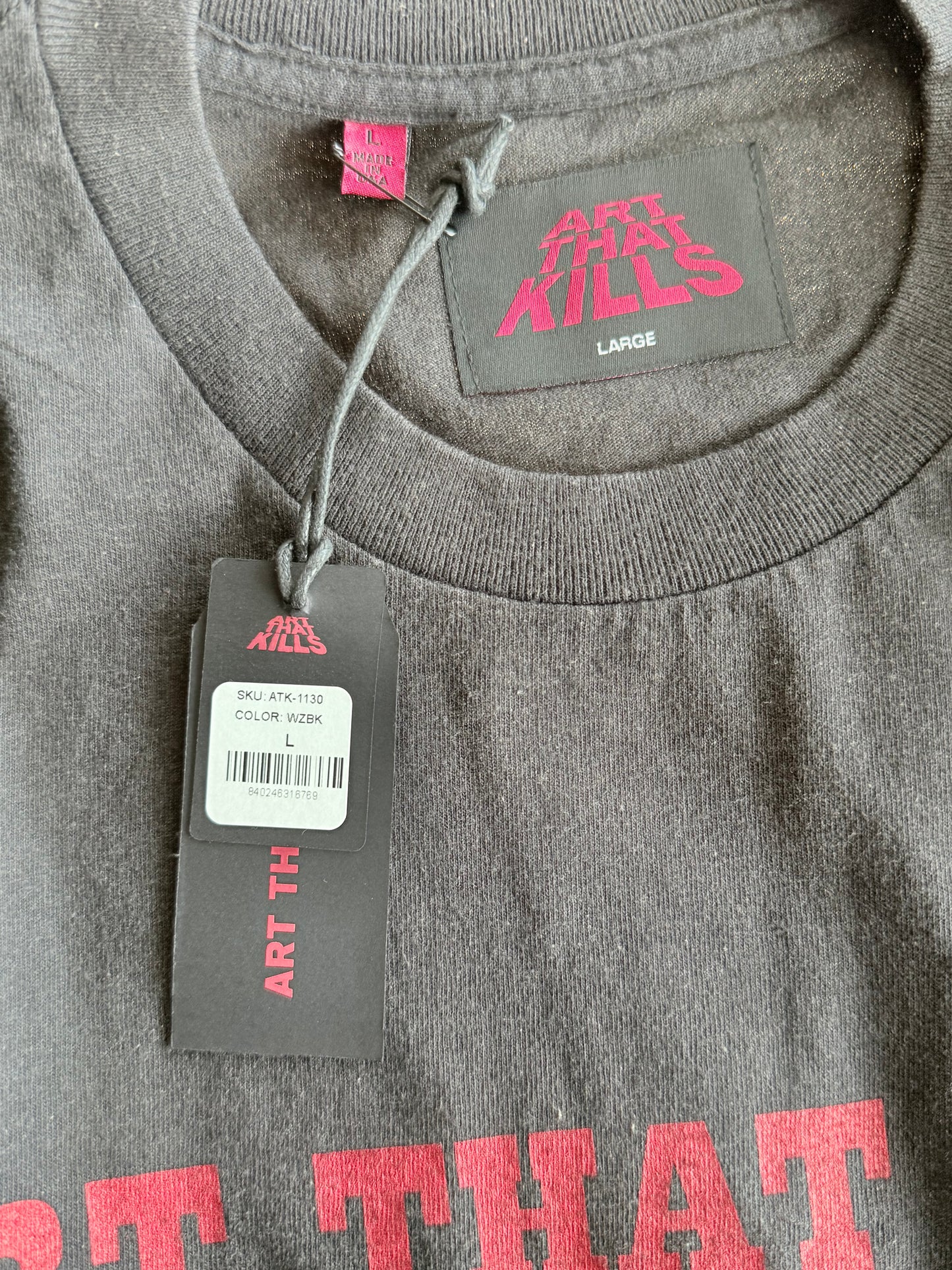 Gallery Dept Washed Black & Red Art That Kills Logo T-Shirt
