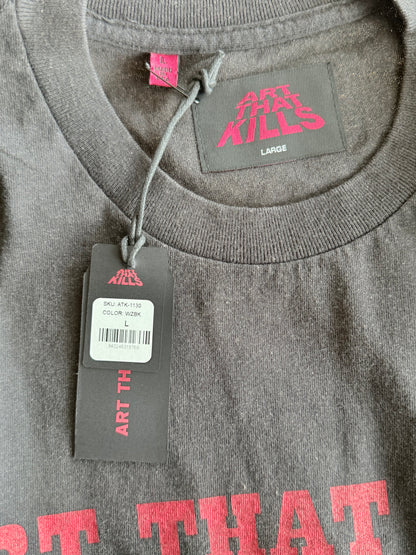 Gallery Dept Washed Black & Red Art That Kills Logo T-Shirt