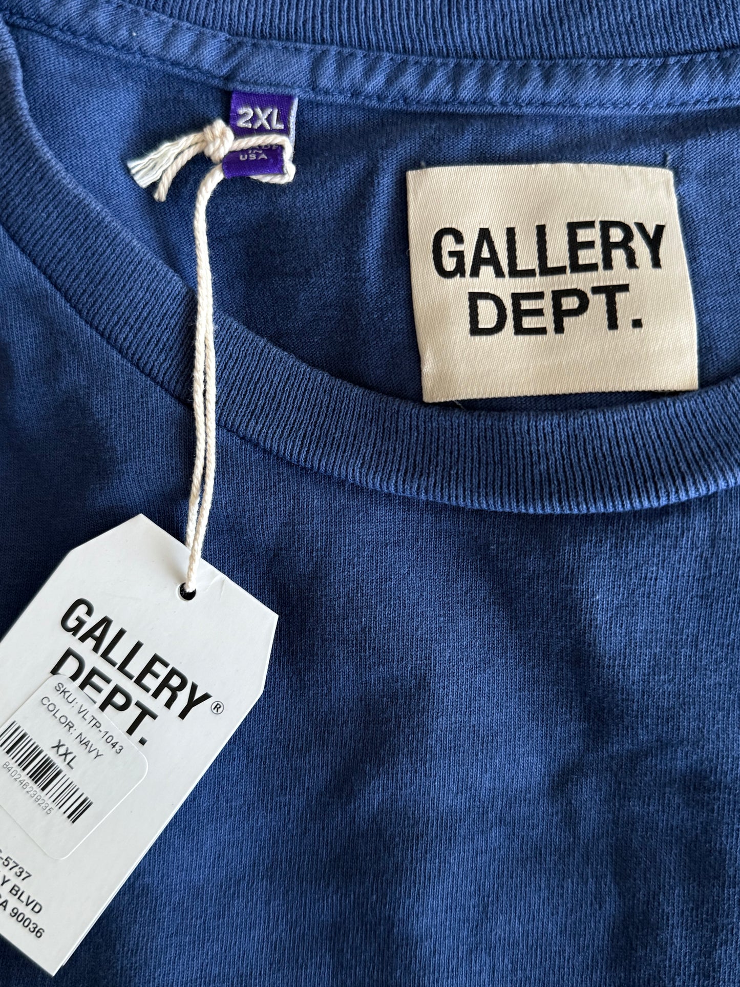 Gallery Dept Navy & White Paint Splatter Logo T-Shirt