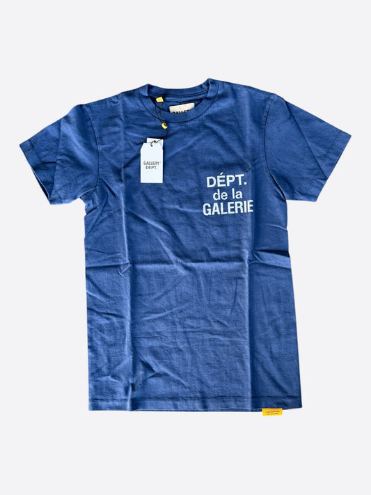 Gallery Dept Navy & White French Logo T-Shirt