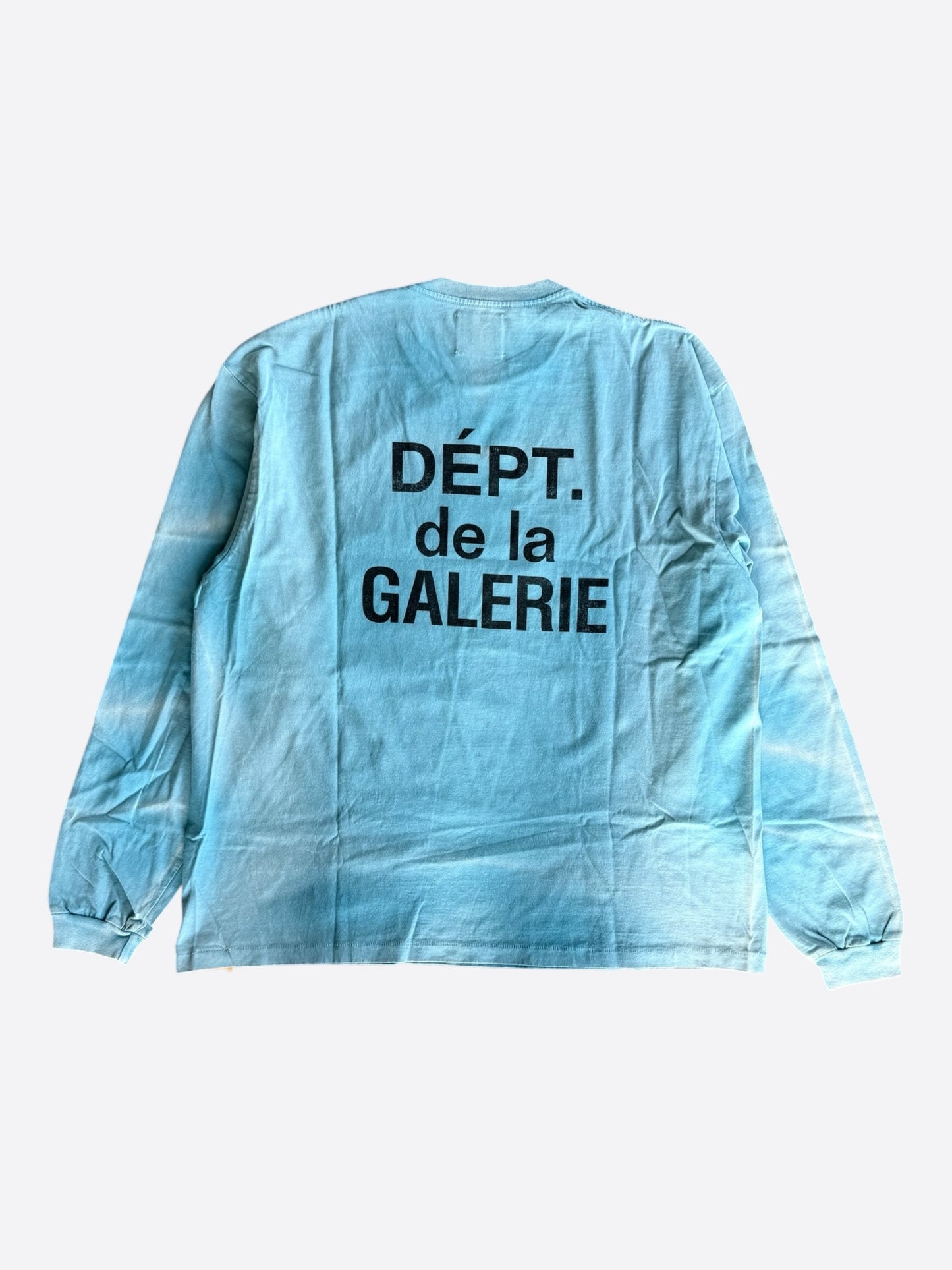 Gallery Dept Faded Blue & Black French Logo Longsleeve T-Shirt