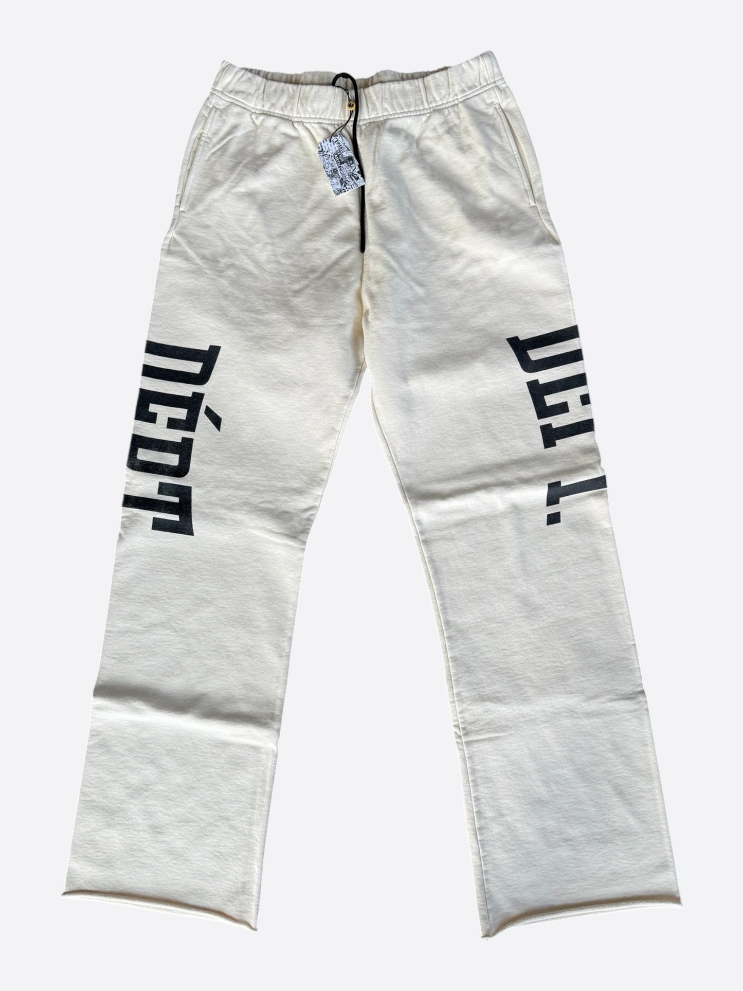 Gallery Dept Cream & Black Dept Logo Sweatpants