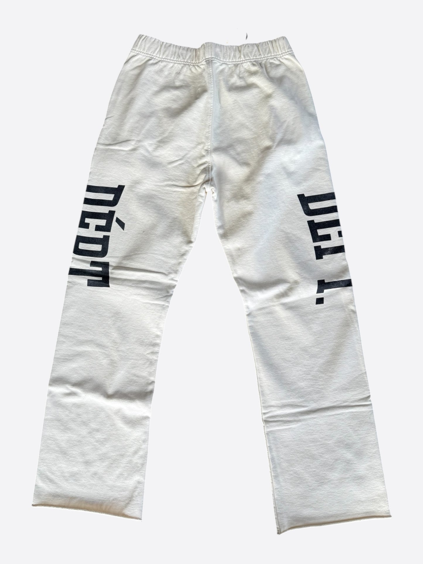Gallery Dept Cream & Black Dept Logo Sweatpants