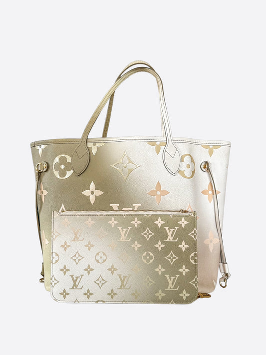 Louis Vuitton Khaki Sunset Monogram Neverfull MM