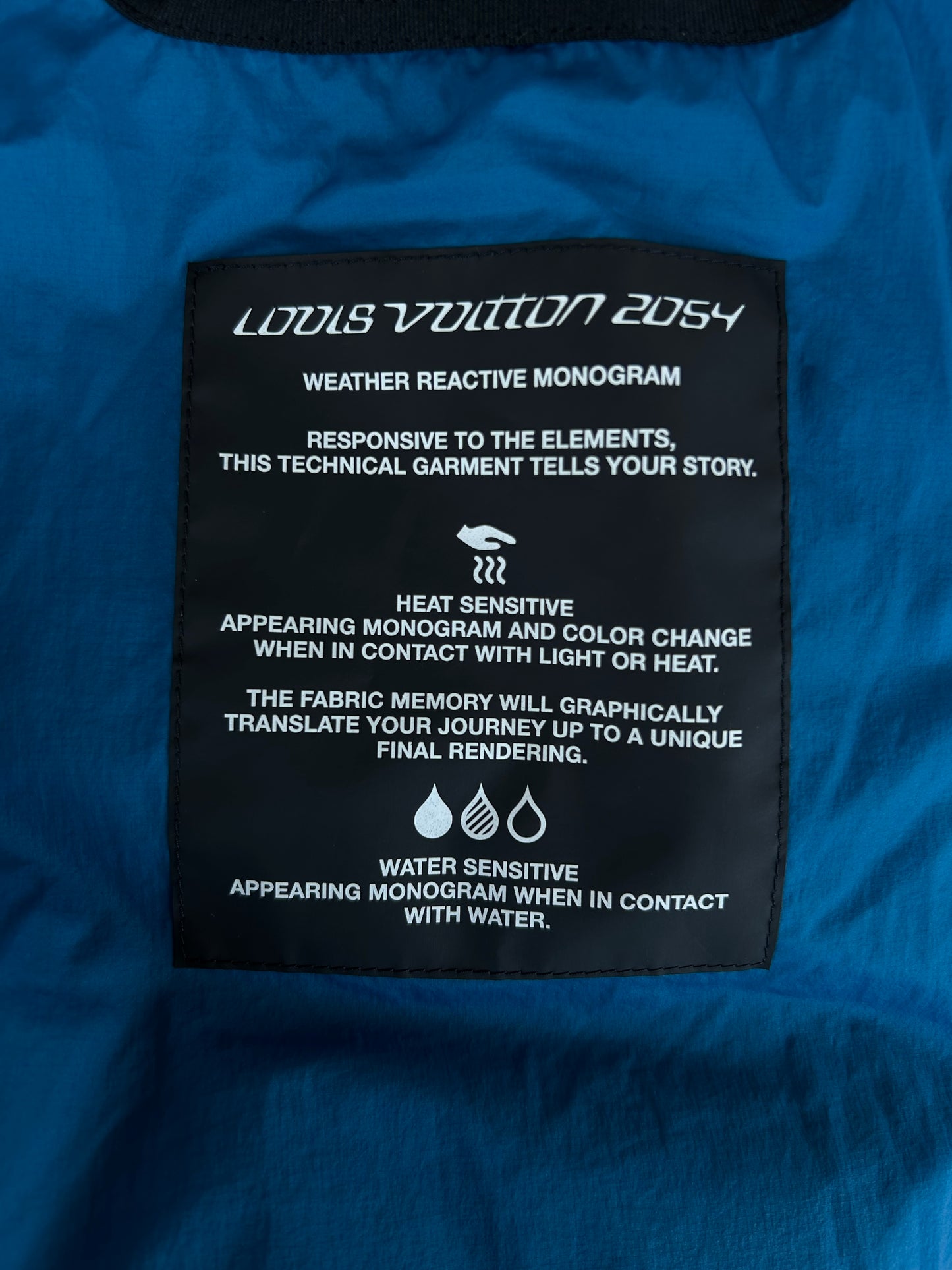 Louis Vuitton Blue 2054 Monogram Heat Reactive Puffer Jacket
