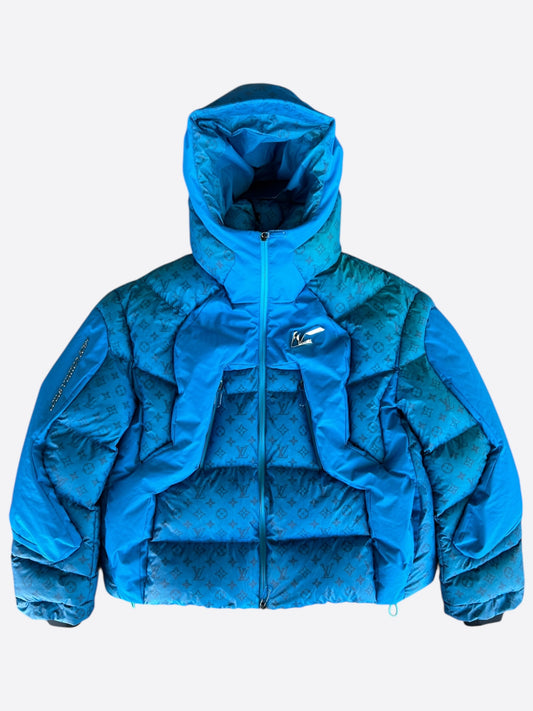 Louis Vuitton Blue 2054 Monogram Heat Reactive Puffer Jacket