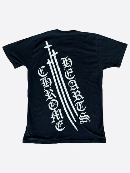 Chrome Hearts Black & White Cross Triple Cross T-Shirt