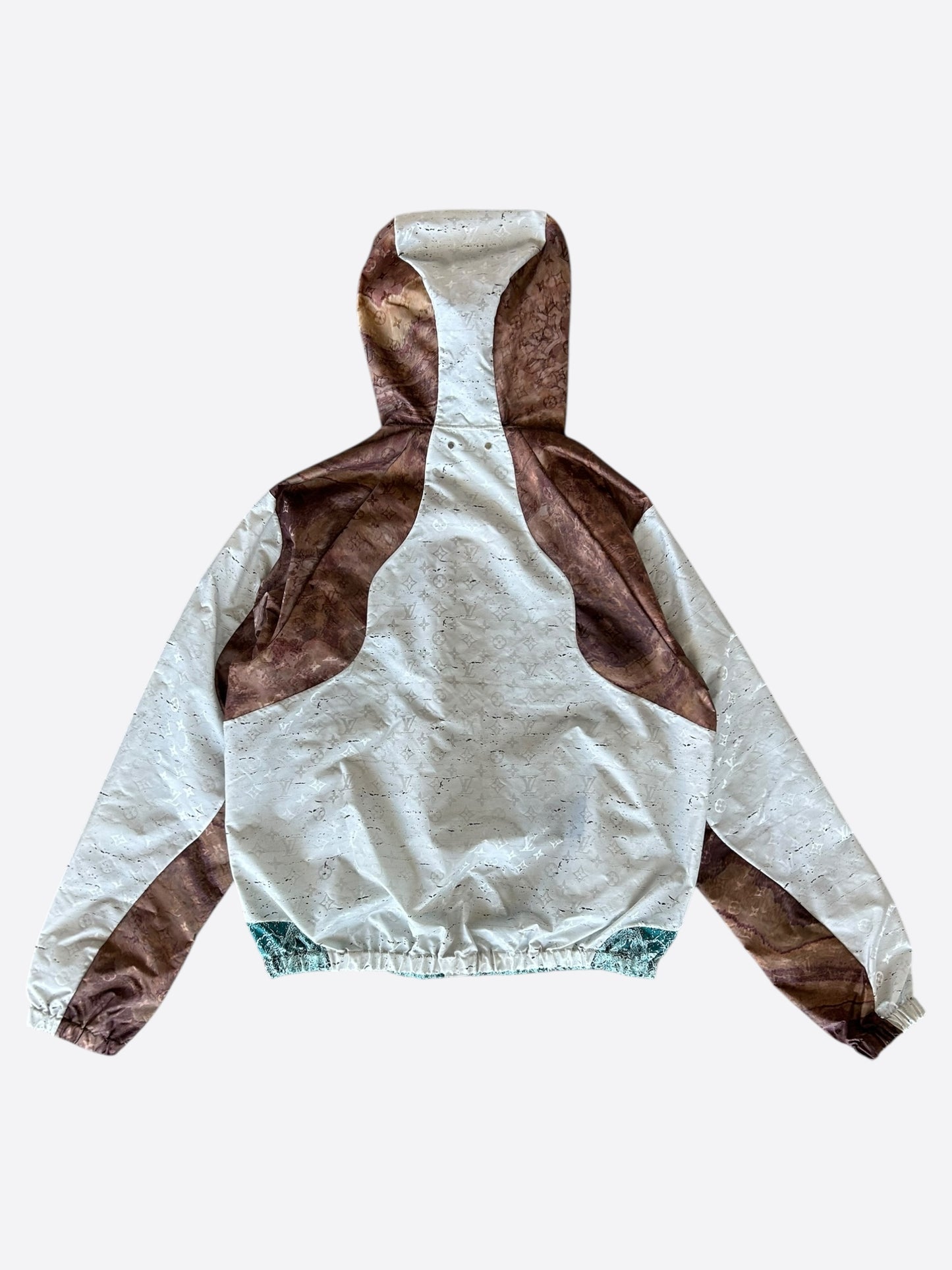 Louis Vuitton Brown & White Marble Monogram Windbreaker