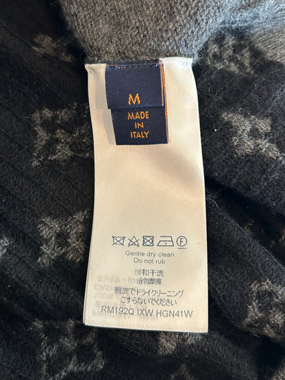 Louis Vuitton Grey & Black Monogram Cashmere Sweater
