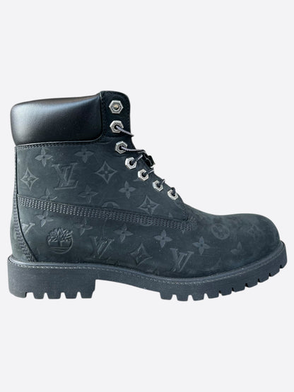 Louis Vuitton Timberland Black Monogram Boots