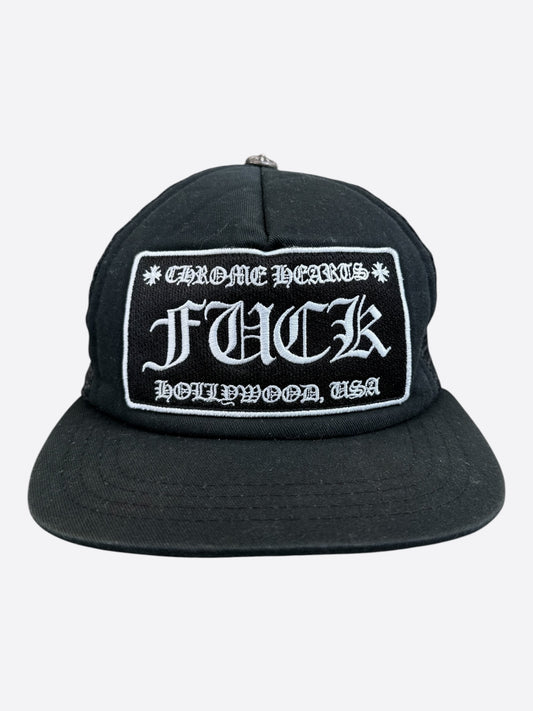 Chrome Hearts Black & White F**K Trucker Hat