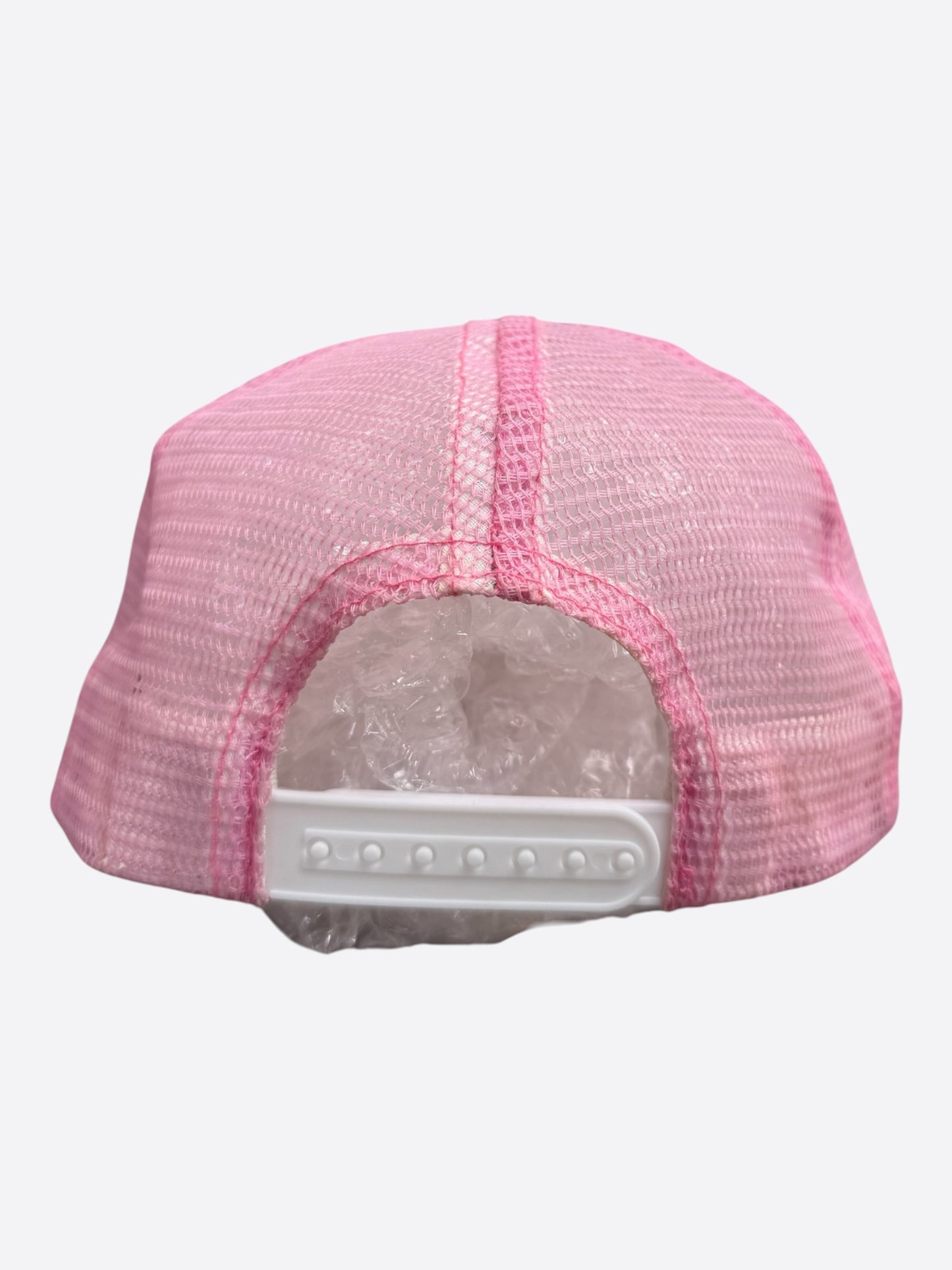 Chrome Hearts Pink & White Hollywood Trucker Hat