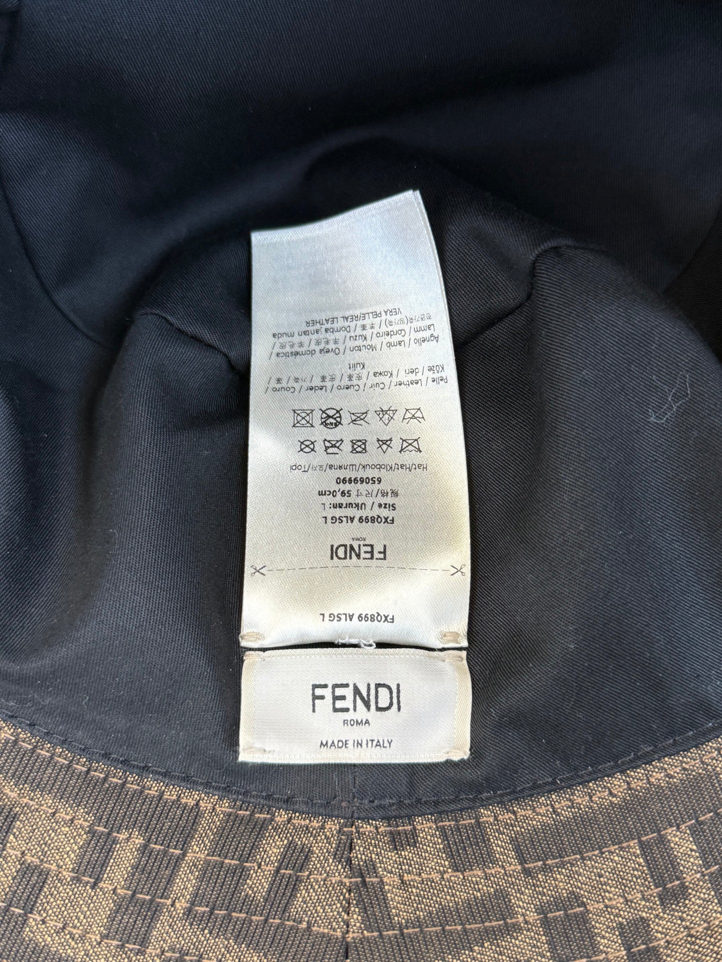 Fendi Brown FF Monogram Reversible Bucket Hat