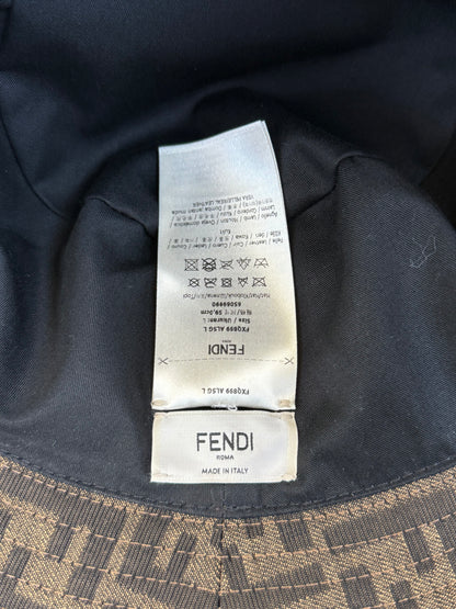 Fendi Brown FF Monogram Reversible Bucket Hat