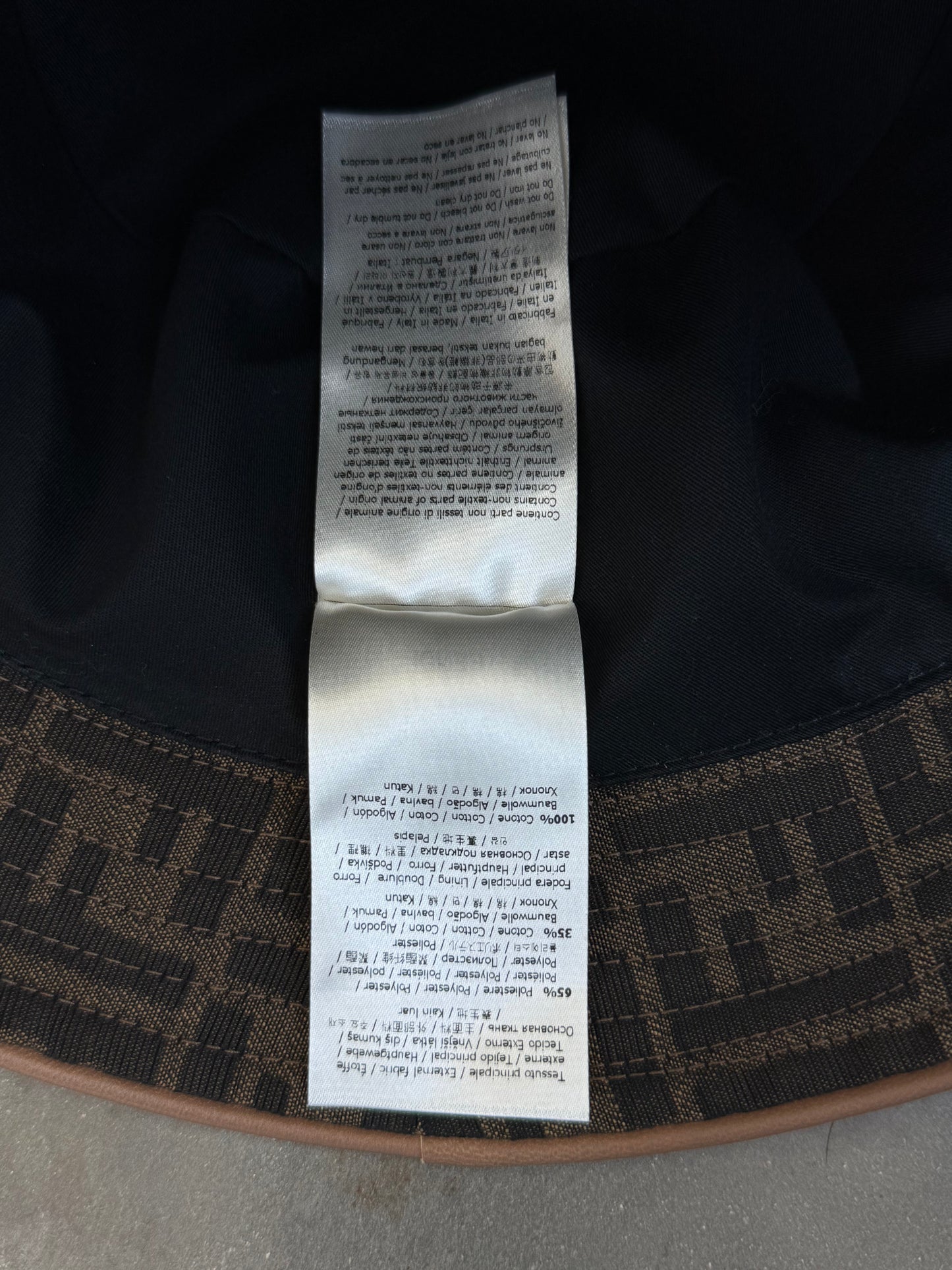 Fendi Brown FF Monogram Reversible Bucket Hat