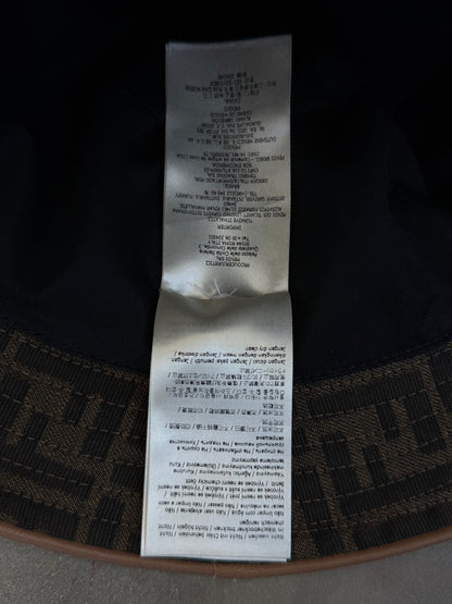 Fendi Brown FF Monogram Reversible Bucket Hat