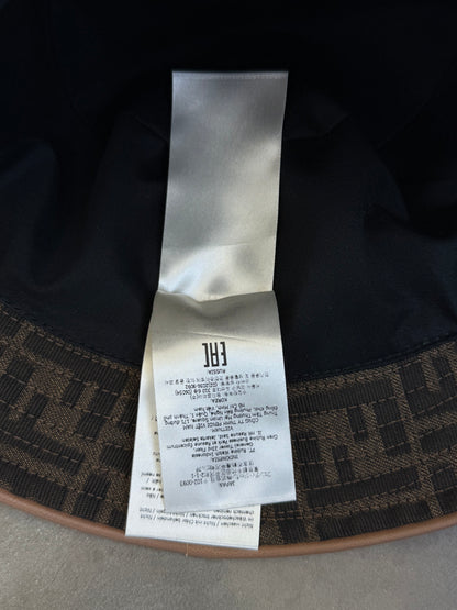 Fendi Brown FF Monogram Reversible Bucket Hat