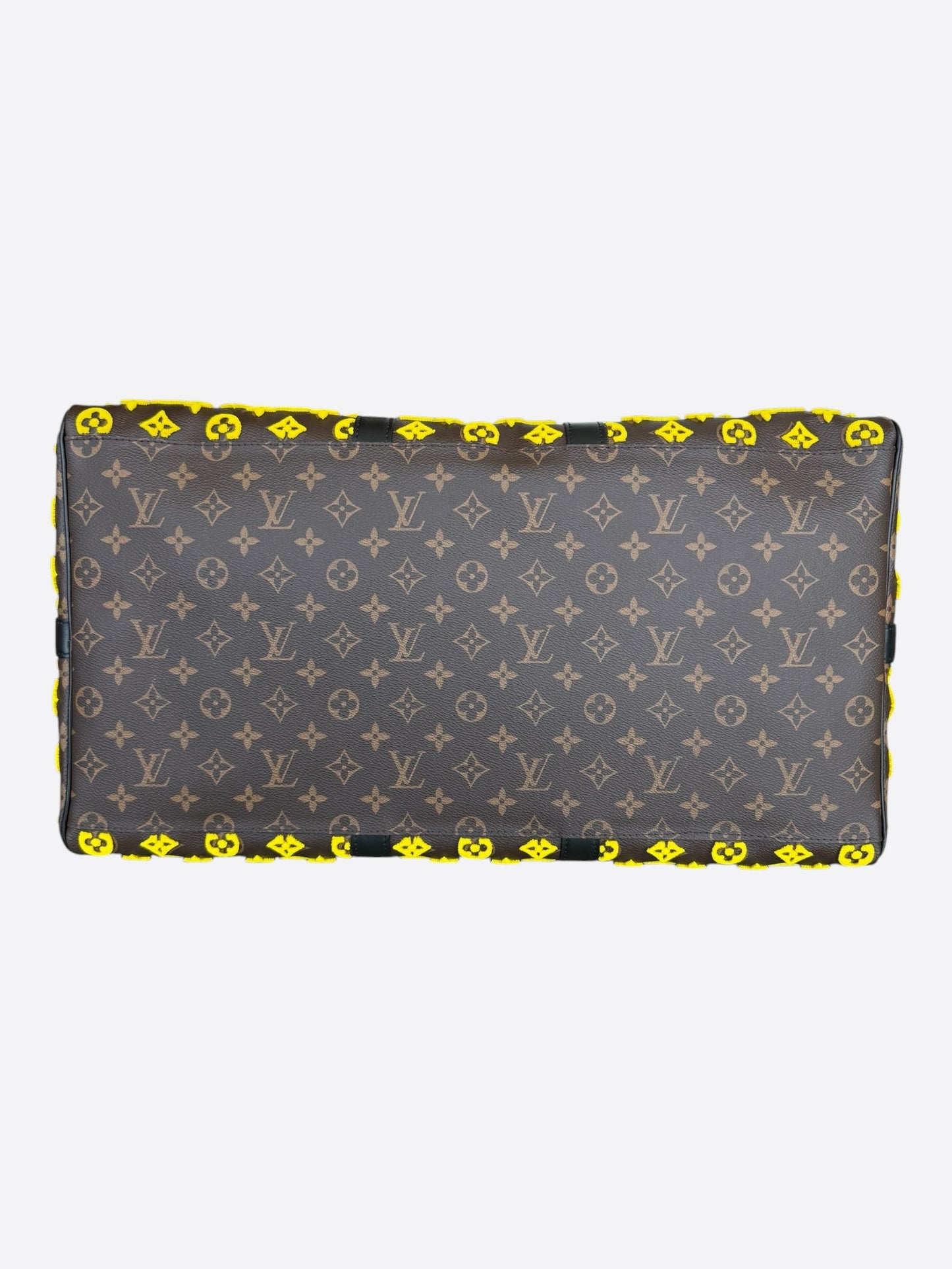 Louis Vuitton Brown & Yellow Tuffetage Monogram Triangle Keepall 50