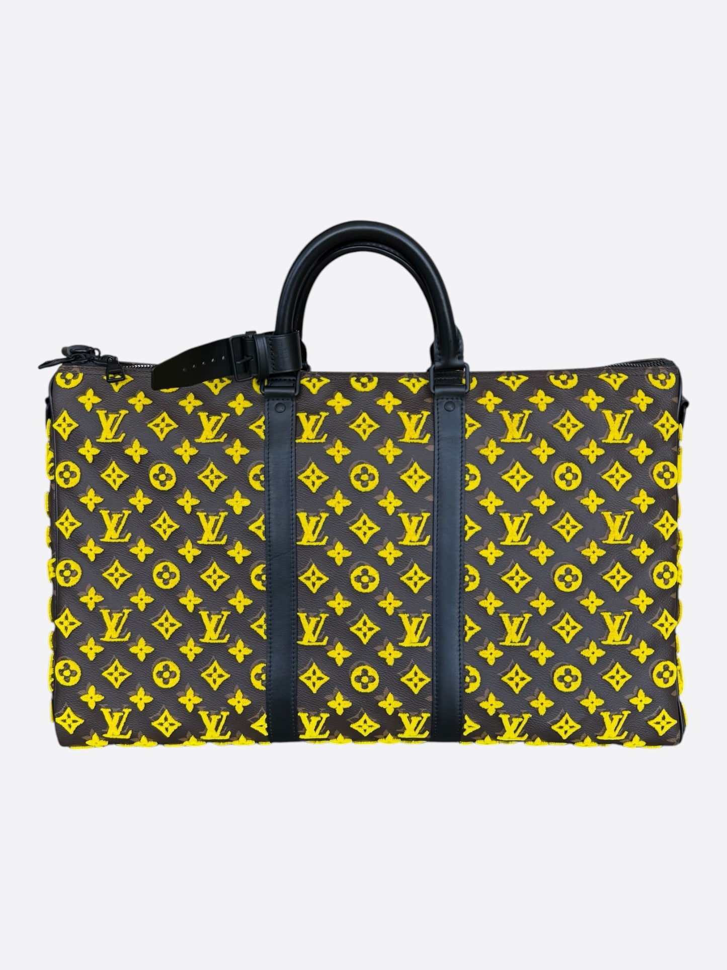 Louis Vuitton Brown & Yellow Tuffetage Monogram Triangle Keepall 50
