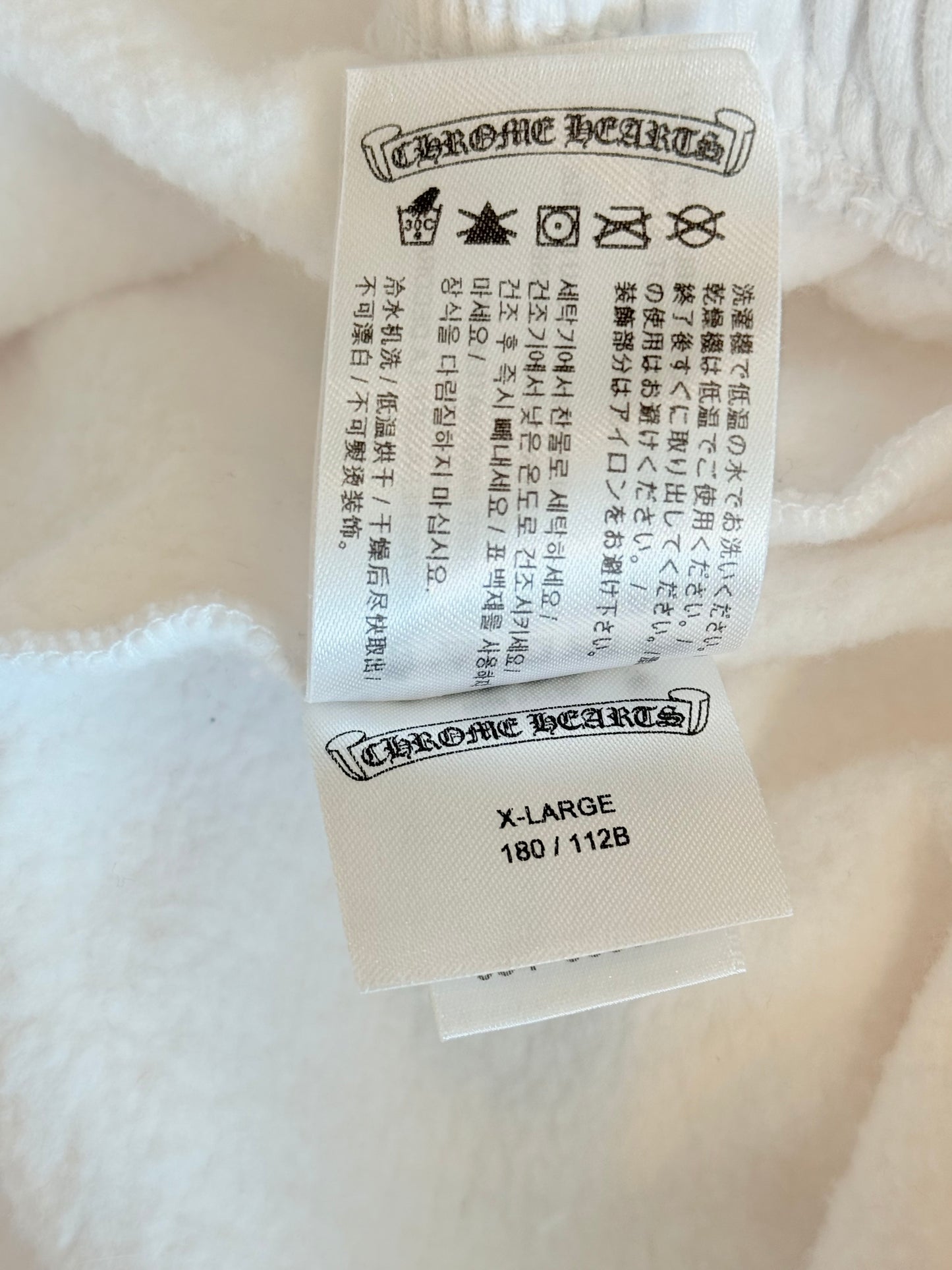 Chrome Hearts White & Blue Horseshoe Logo Sweatpants