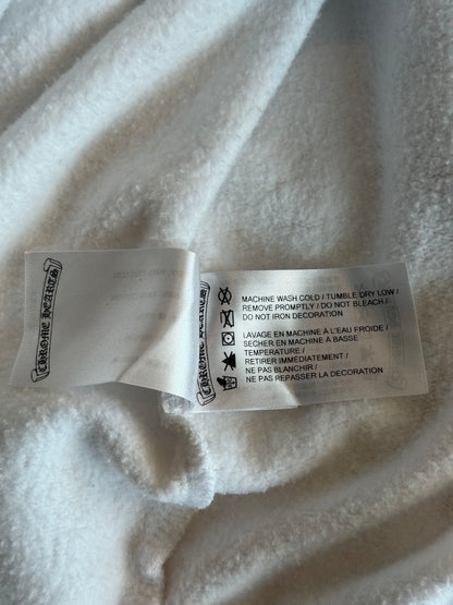 Chrome Hearts White & Blue Script Logo Zip Up Hoodie
